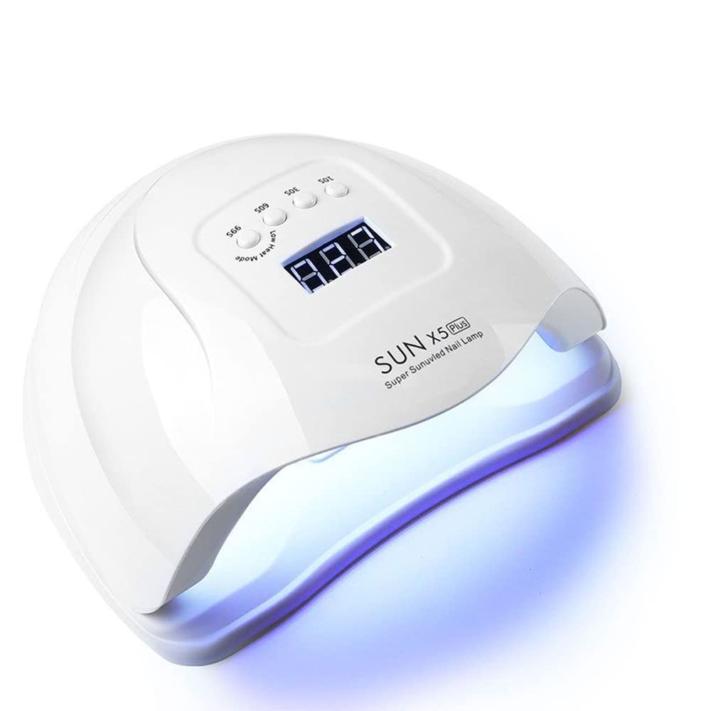 Curing Nail Lamp 80w/110w Quick-Drying Manicure Phototherapy Machine UV Gel Nail Lamp (White)