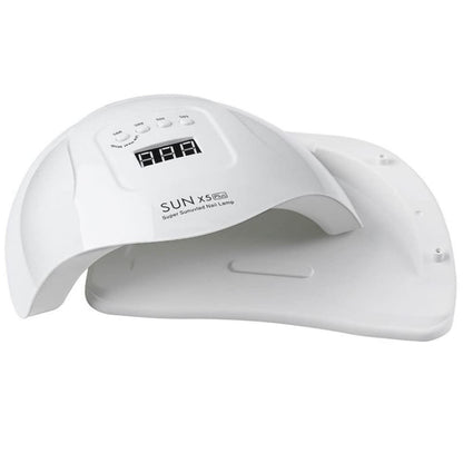 Curing Nail Lamp 80w/110w Quick-Drying Manicure Phototherapy Machine UV Gel Nail Lamp (White)