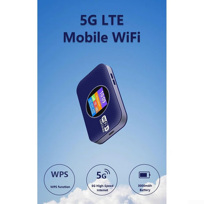 4G LTE Router Unlocked Portable WiFi Hotspot with 4 Antennas for Caravan Camping Travel UK Networks Black(Orange)