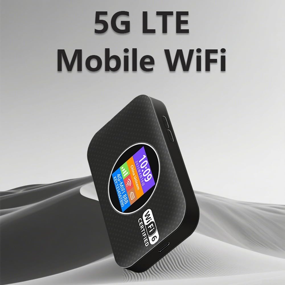 4G LTE Router Unlocked Portable WiFi Hotspot with 4 Antennas for Caravan Camping Travel UK Networks Black(Orange)