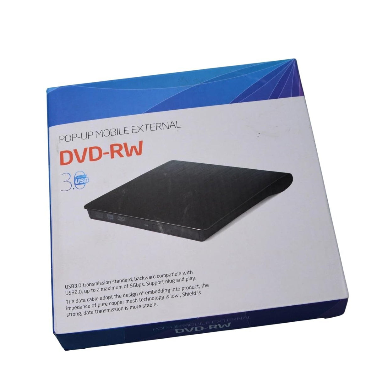 Pop-Up Mobile External DVD-RW USB 3.0 (Negro)- Renovado
