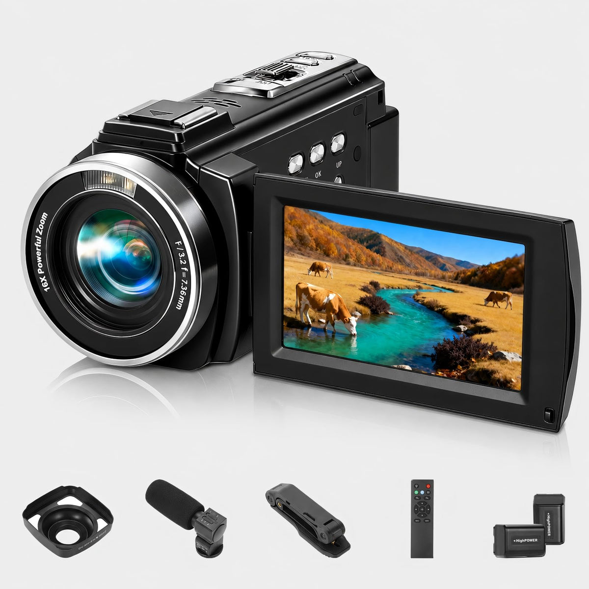 Video Camera Camcorder Full HD 1080P 36MP 16x Zoom for YouTube