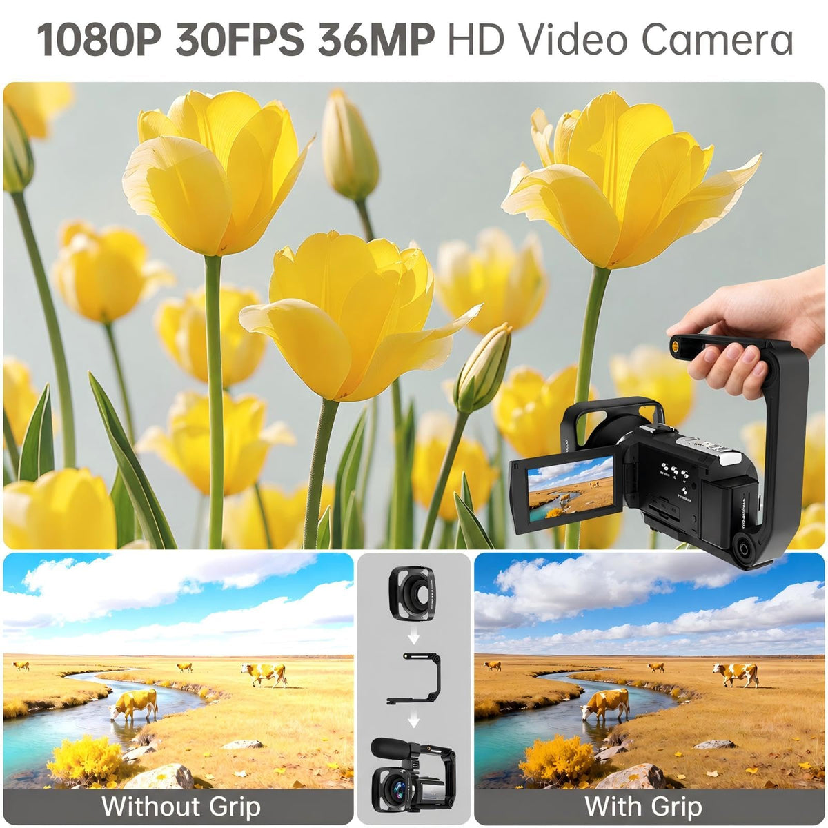 Video Camera Camcorder Full HD 1080P 36MP 16x Zoom for YouTube