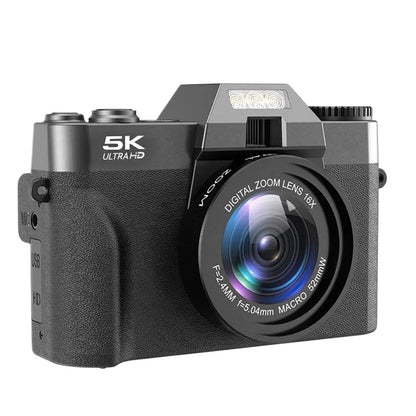 5K HD Digital Video Recorder, 48MP Wide Angle 16X Zoom Camcorder with 3 Inch Flip Screen, WiFi Enabled Webcam for Professional Recording