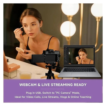 5K HD Digital Video Recorder, 48MP Wide Angle 16X Zoom Camcorder with 3 Inch Flip Screen, WiFi Enabled Webcam for Professional Recording