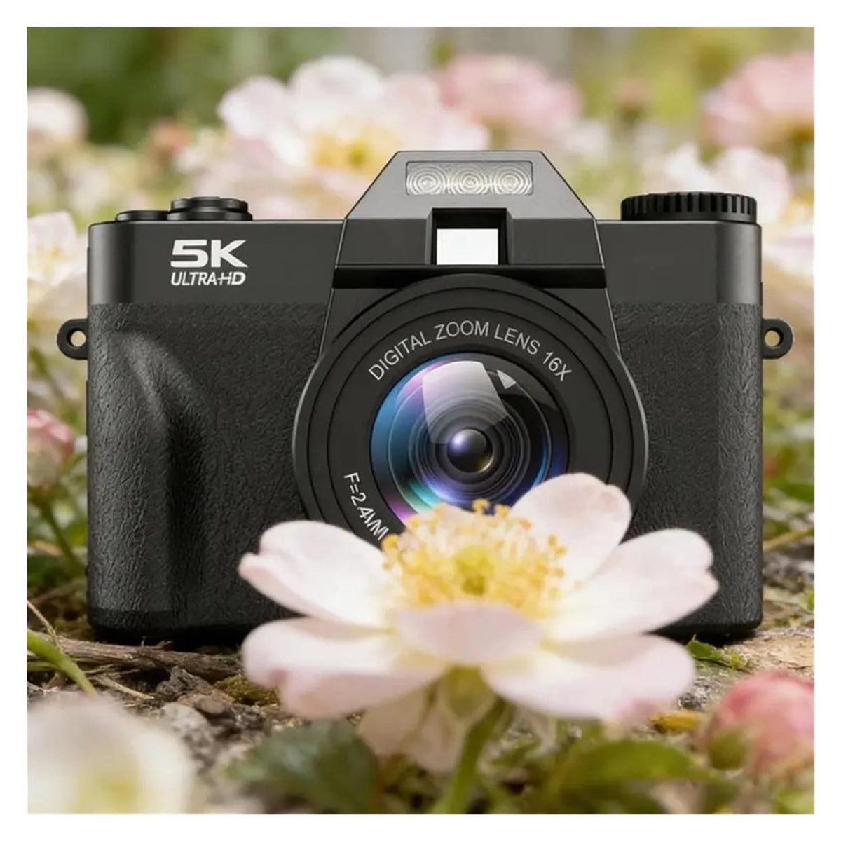 5K HD Digital Video Recorder, 48MP Wide Angle 16X Zoom Camcorder with 3 Inch Flip Screen, WiFi Enabled Webcam for Professional Recording