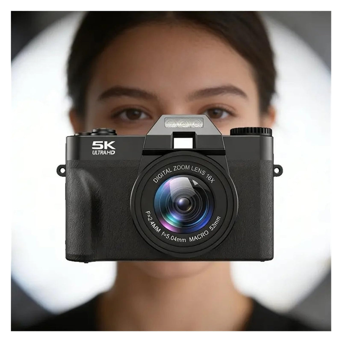 5K HD Digital Video Recorder, 48MP Wide Angle 16X Zoom Camcorder with 3 Inch Flip Screen, WiFi Enabled Webcam for Professional Recording