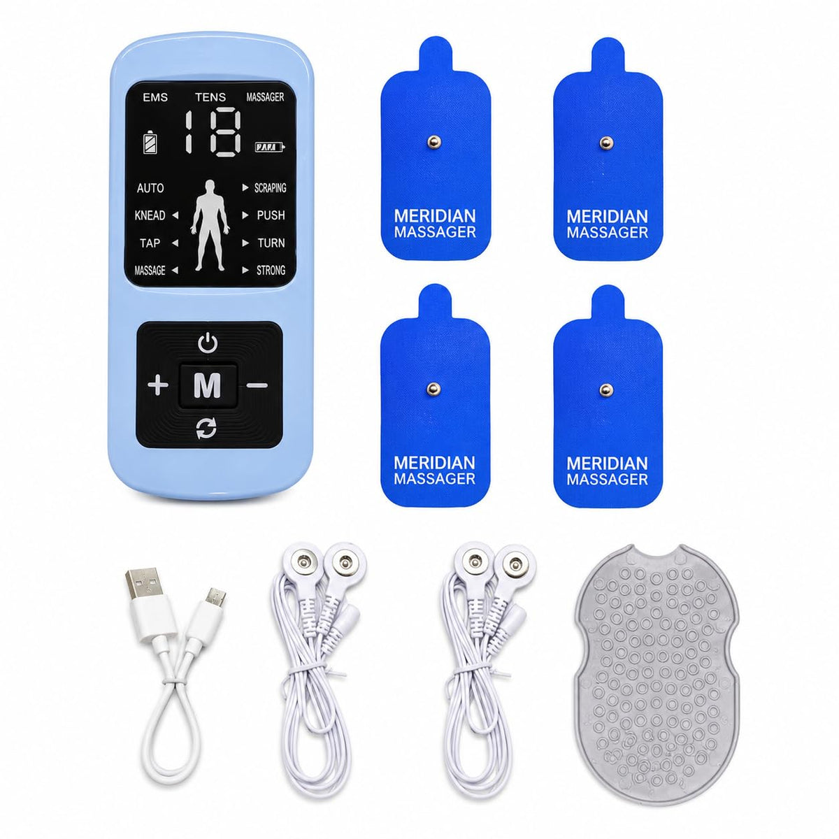 Digital TENS EMS Machine for Pain Relief, Muscle Stimulation & Massage | 64 Programs, 6 Customizable Modes, 2 Channels & 4 Electrodes