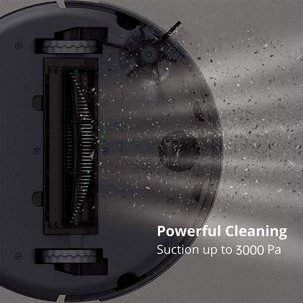 Trifo Emma Robot Vacuum Cleaner, 3000Pa Super-Strong Suction, Best for Pet Hair, 90-Minute Runtime, Wi-Fi Connectivity, Compatible with Alexa, Carpets, Hard Floors, Tile, Self-Charging,Black