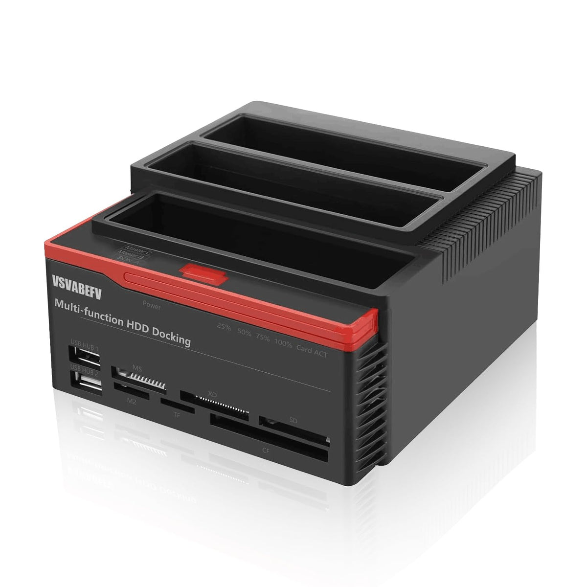 IDE Hard Drive HDD Docking Station Hard Drive Dock Reader, 2.5 and 3.5 Inch External Hard Drive Enclosure, External HDD Hard Drive Card Reader USB 3.0 Hub, USB 3.0 to 2 SATA Ports 1 IDE Port