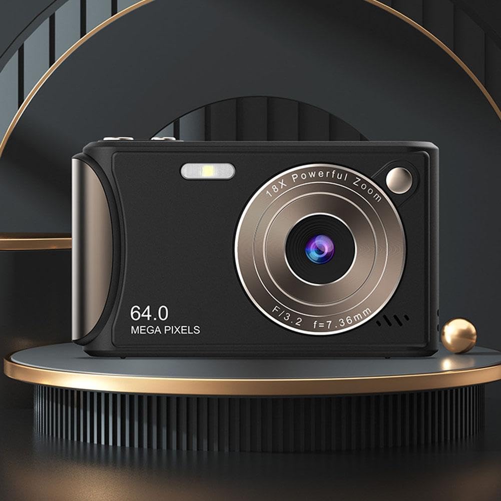 Digital Camera, 4K Digital Camera, 96 Megapixels, 18x Digital Zoom, AF Autofocus, 4K HD Video Recording, 2.4" LCD Screen, Compact Camera (Excluding Memory Card)