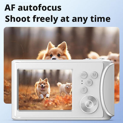 Digital Camera, 4K Digital Camera, 96 Megapixels, 18x Digital Zoom, AF Autofocus, 4K HD Video Recording, 2.4" LCD Screen, Compact Camera (Excluding Memory Card)