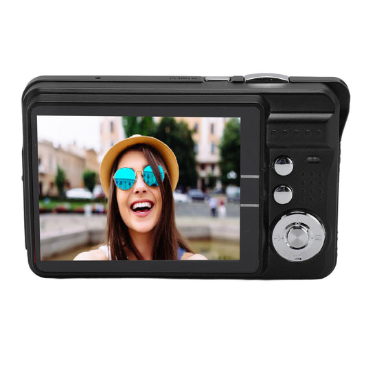 Teens Digital Camera, 2.7 Inch Screen 48MP Autofocus Compact Camera 4K for Travel (Black)
