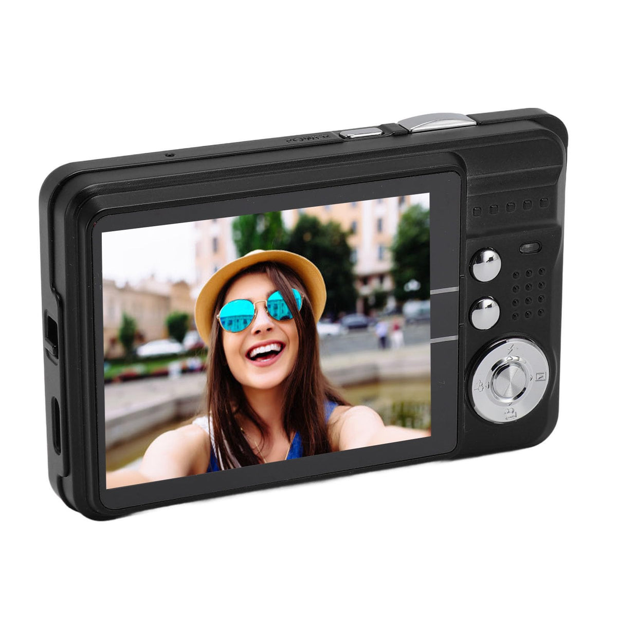 Teens Digital Camera, 2.7 Inch Screen 48MP Autofocus Compact Camera 4K for Travel (Black)