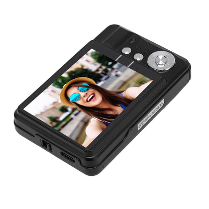 Teens Digital Camera, 2.7 Inch Screen 48MP Autofocus Compact Camera 4K for Travel (Black)