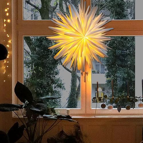 Eanloly - Illuminated LED Christmas Star for Indoor Window Decoration, 45 cm