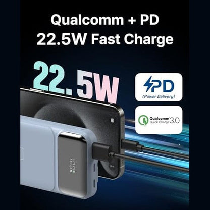 Earmac - 10000mAh Power Bank with 3-in-1 Integrated Cable & Fast Charge 22.5W