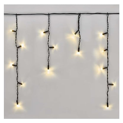 Emos 3m Icicle Fairy Lights with 50 warm white LEDs, ideal for festive decor.