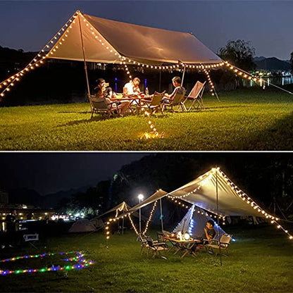 Eubuy - LED Outdoor String Lights, Battery Powered, 10M, 80 Lamps for Indoor/Outdoor Decor