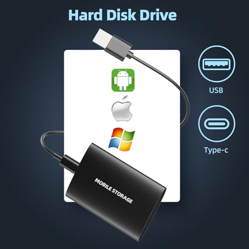 External - 2TB USB Ultrathin Metal Portable Hard Drive for Mac & PC