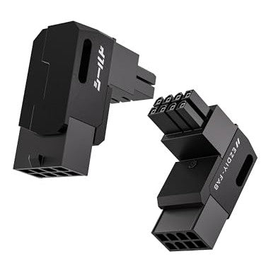 Upgrade your graphics card with the Ezdiy-Fab Shield Series 8-Pin PCIe GPU Power Adapter. Features a 90-degree angled connector and durable aluminum design. Keywords: PCIe power adapter, GPU power connector, aluminum design