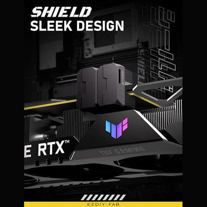 Ezdiy-Fab - EZDIY-FAB Shield Series 8-Pin PCIe GPU Power Adapter, 90-Degree Angled Connector, Aluminum Design, 2-Pack
