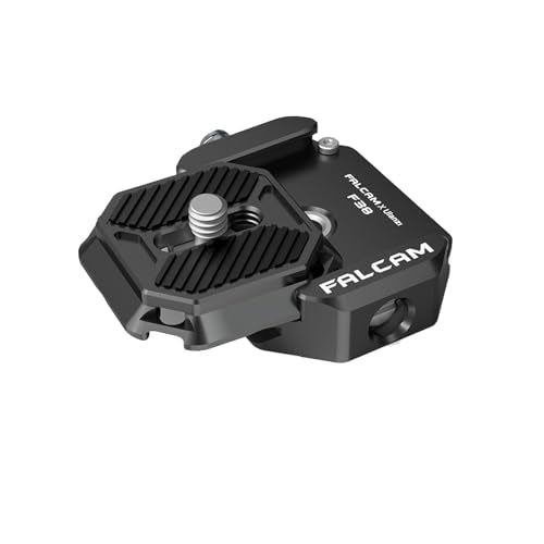 FALCAM - F38 Quick Release Plate Kit with 1/4" to 3/8" Screw, Compatible with 38mm Mounting Adapter for Tripods and Stabilizers