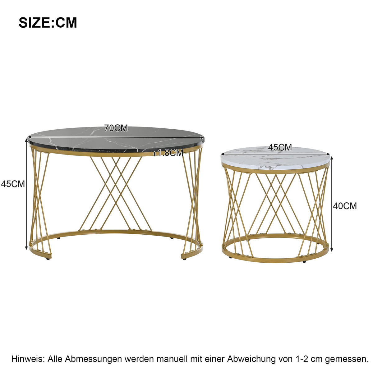 Merax WF300416BAA Round Coffee Table