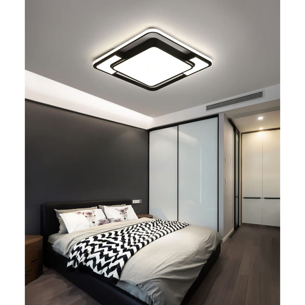 Square,LED Ceiling Lighting Fixture,48W 4300LM,High-Brightness Flush Mount Ceiling Light, Daylight White 6000k Embedded Ceiling Lamp,Used for Living Room Bedroom Office