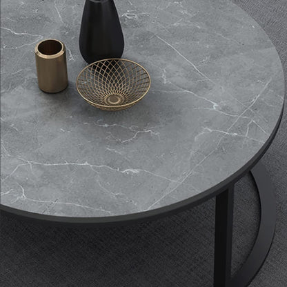 Coffee Table Living Room Accent Nesting Coffee Table 2 Piece Set Round Coffee Table Modern Round Table Living Room Decoration Table with Lockers Suitable for Living Room, Balcony, Chaser of Light