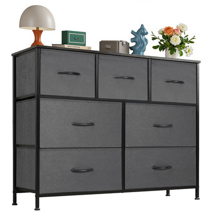 OLIXIS 7 Drawers Fabric Dresser for Bedroom, Storage Tower Organizer