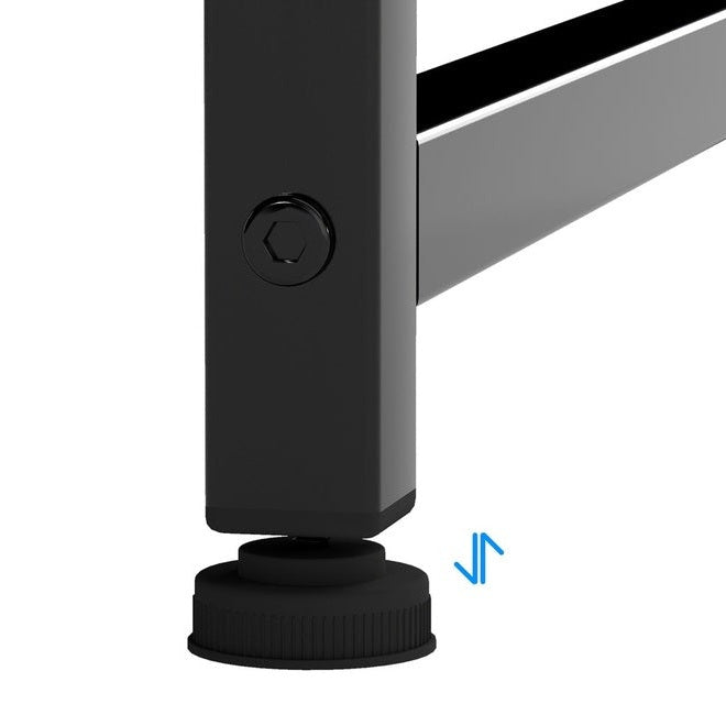 Lerna Black L-Shape LED Gaming Desk with Storage