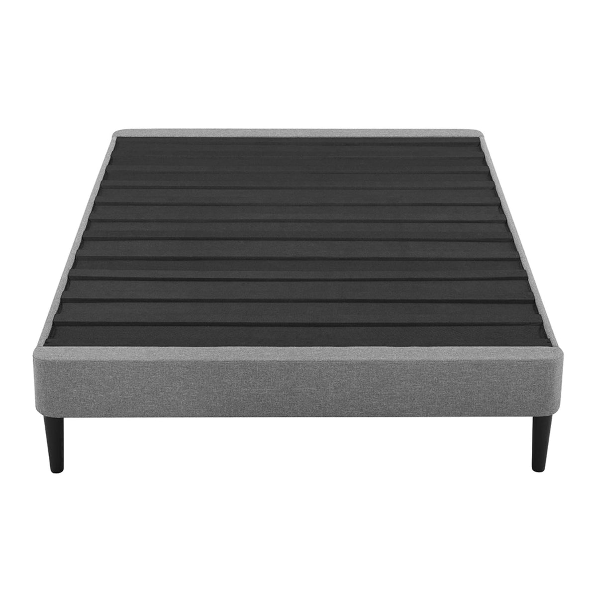 Classic Brands Palmetto Upholstered Platform Bed Frame / Mattress Foundation / Wood Slat Support / No Box Spring Needed, Light Grey, Full