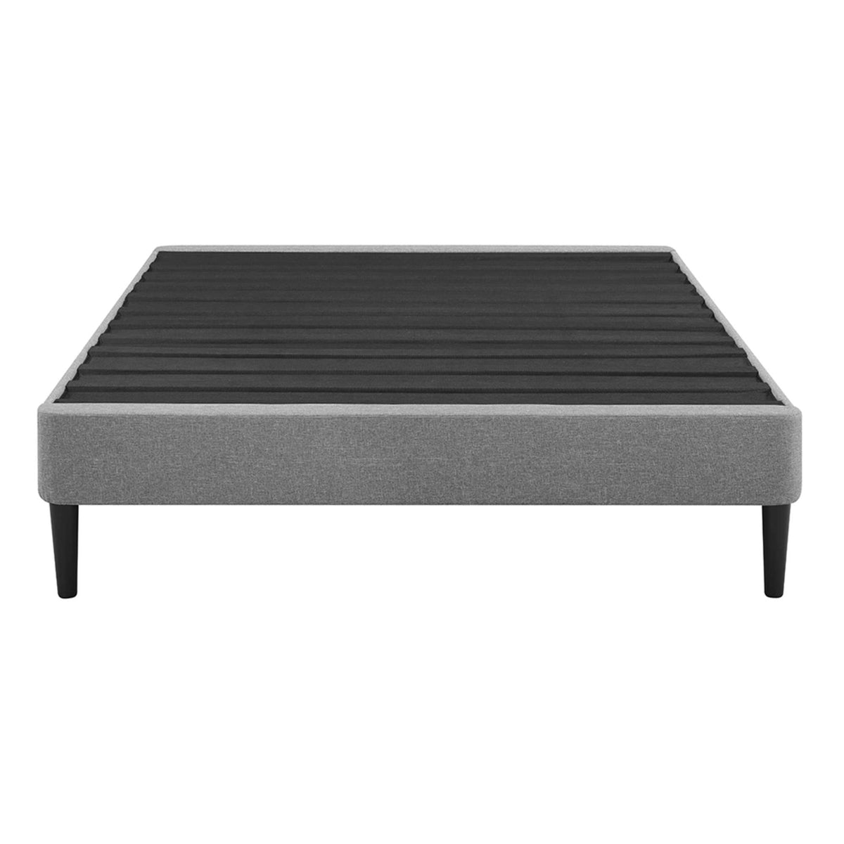 Classic Brands Palmetto Upholstered Platform Bed Frame / Mattress Foundation / Wood Slat Support / No Box Spring Needed, Light Grey, Full