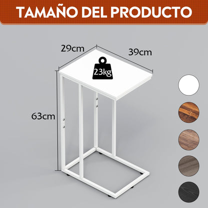 WLIVE Narrow Side Table for Bedroom, Living Room, 2 Tier Small Coffee Table, End Table with Storage (White)