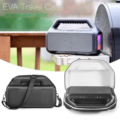 Fuhiueos - Portable Speakers Travel Case with Soft Lining, Waterproof Design, Lightweight & Durable Protection