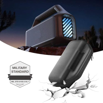 Fuhiueos - Portable Speakers Travel Case with Soft Lining, Waterproof Design, Lightweight & Durable Protection