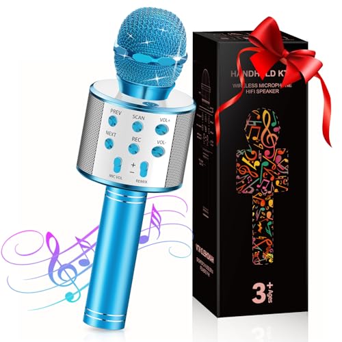 GeschenPark Wireless Microphone for Kids - High Sound Quality Karaoke Toy