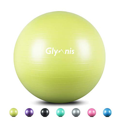 Glymnis Anti-Burst Yoga Ball for Fitness and Stability Exercises
