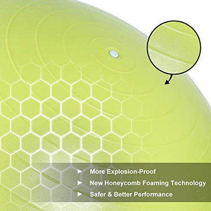 Glymnis - Anti-Burst Yoga Ball for Fitness, Stability, Slip Resistant, Quick Pump