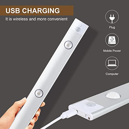 Greesuit - 7 Color LED Under Cabinet Lights, Rechargeable, Motion Sensor, Wireless