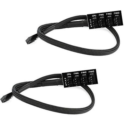 Greluma 4 Way PWM Fan Hub Splitter for CPU Fans and PC Cooling