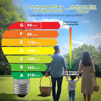 Gy - E27 LED Neutral White Bulb, 9.5W, 4000K, 1521 Lumen, Energy Saving, Pack of 6