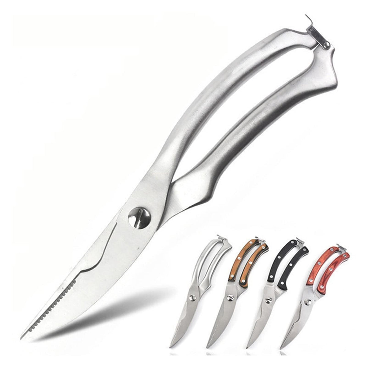 Kitchen Scissors Chicken Bone Scissors Stainless Steel Kitchen Scissors Household Food Scissors Multifunctional(10)