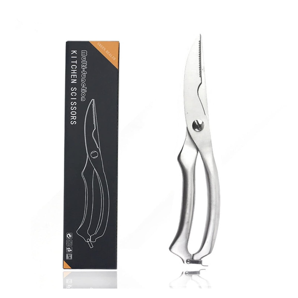Kitchen Scissors Chicken Bone Scissors Stainless Steel Kitchen Scissors Household Food Scissors Multifunctional(10)