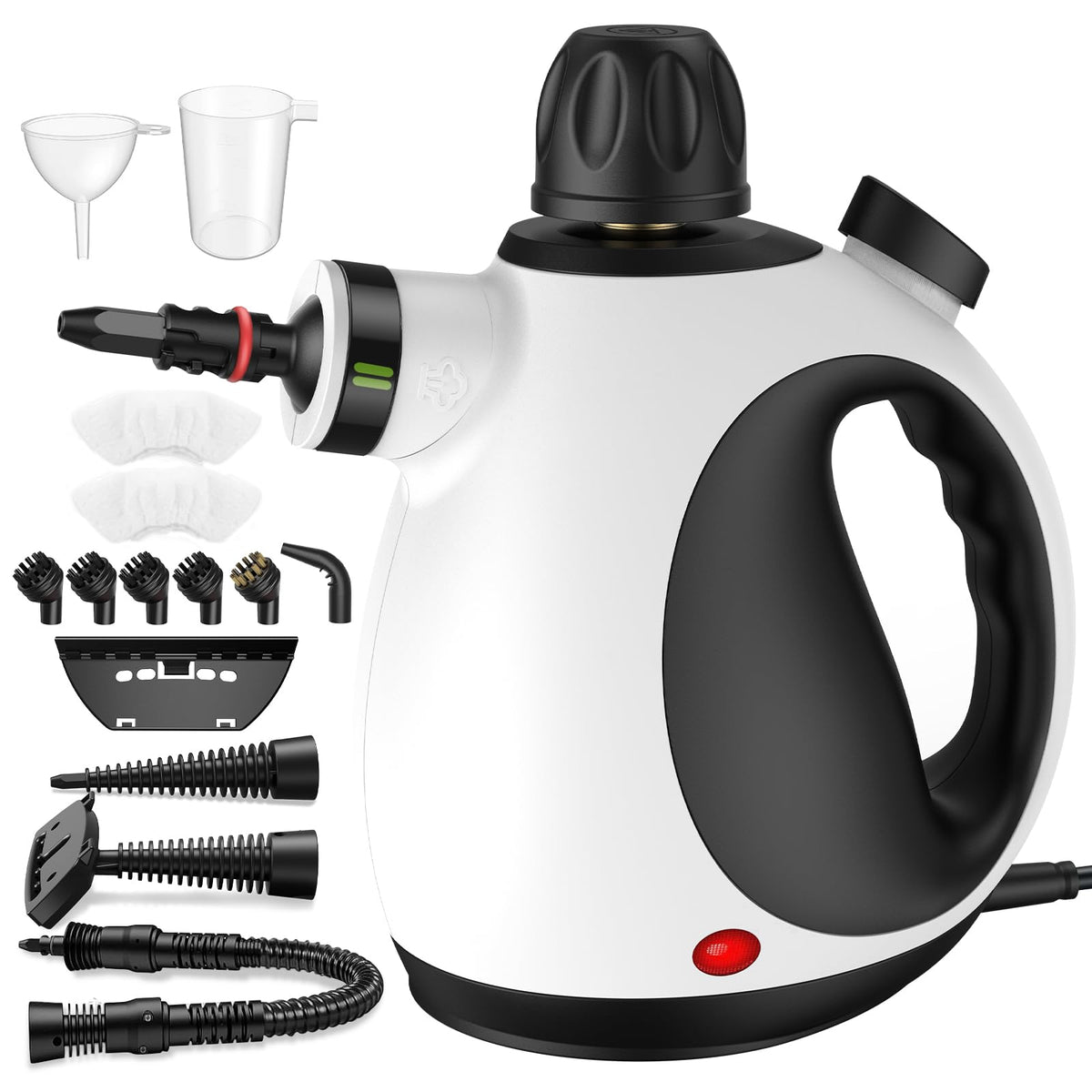 Powerful Household Cleaning Steamer, Handheld Steam Cleaner with 14 Accessories & 350 ml Tank, 1050 W Steam Cleaner for Carpets, Curtains, Sofas, Kitchens and Bathrooms