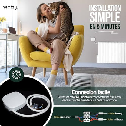 Heatzy - Smart Heating Thermostat for Electric Heaters, App Control, Room Management