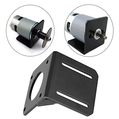 Hilitand - DC Gear Motor Mounting Bracket, Black Stainless Steel for NEMA 23