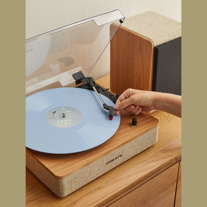 Create - Record Player Pro – Light Wood