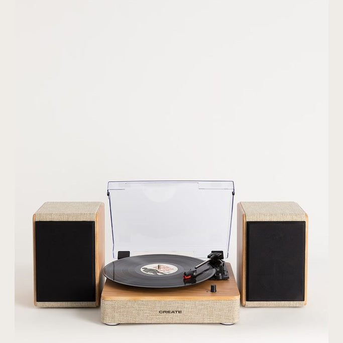 Create - Record Player Pro – Light Wood